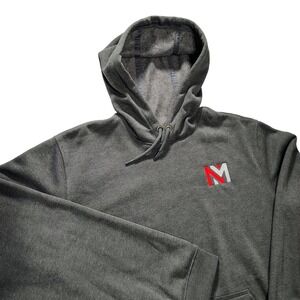 Carhartt Gray Pullover‎ Hoodie Mens Logo Graphic Activewear Sweatshirt